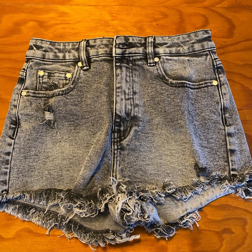 Black Denim Shorts